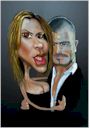 Caricature of Posh and Becks